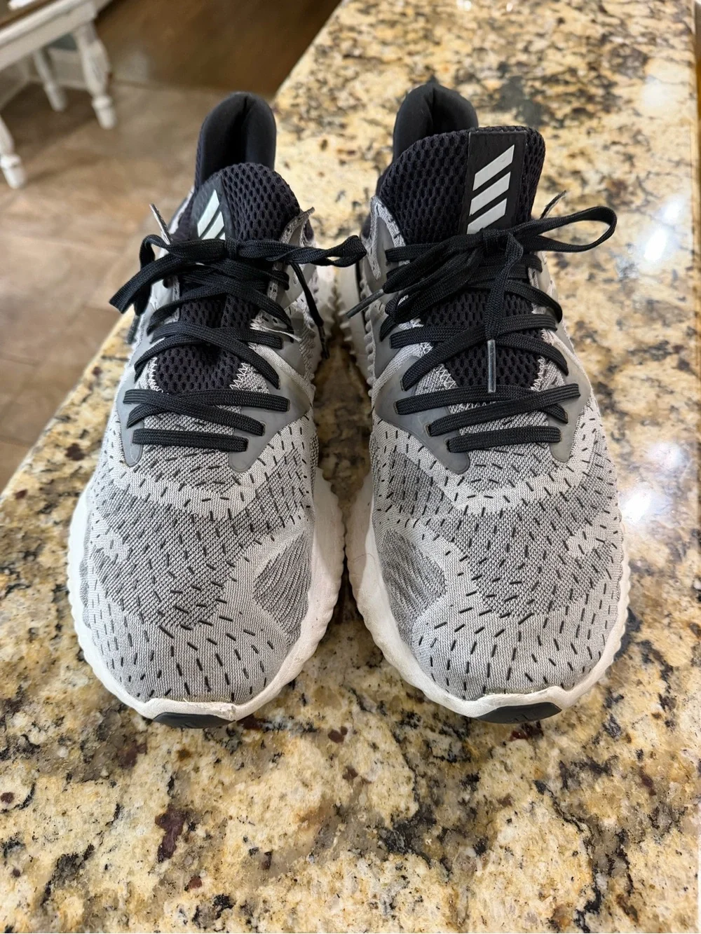 adidas Black Running Shoe Interior with Size Tag